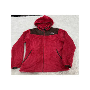 The North Face Oso Osito Hoodie Silken Fleece Full Zip Jacket Sz L Pink